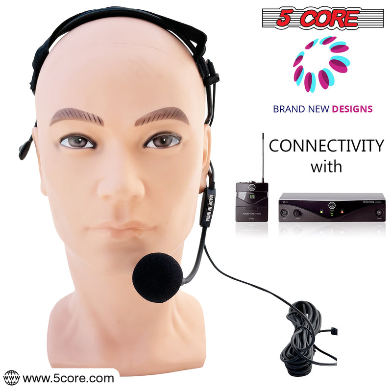 5 Core 3.5mm Head-Mounted Wired headset microphone Condenser Headworn Microphone with MIC-3