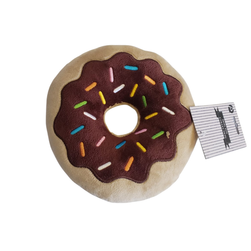 Chocolate Donut Plush Dog Toy-0