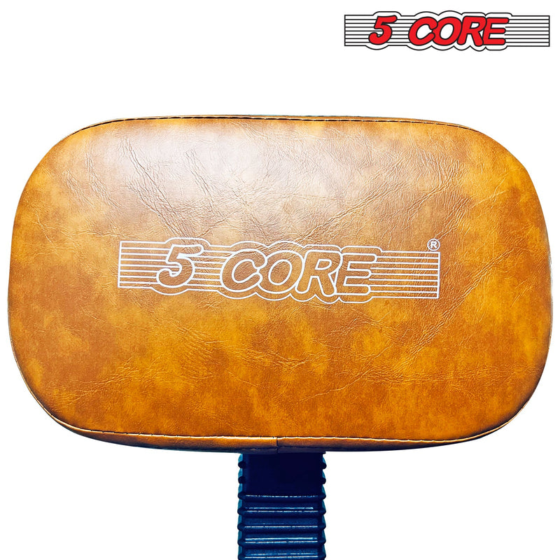 5 Core Drum Throne with Back Support Brown| Premium Height Adjustable Padded Drum Stool| Portable Drummer Throne with Anti-Slip Feet & Back rest| with two Drumsticks- DS CH BR REST-6