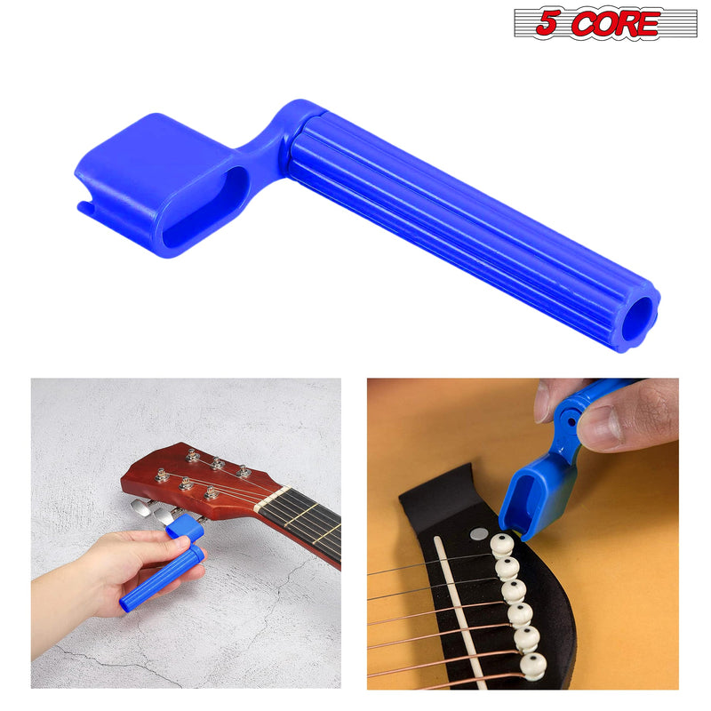 5 Core Guitar String Winder Blue Six pieces| Professional Guitar Peg Winder with Bridge Pin Remover- SW S BLU 6PCS-4