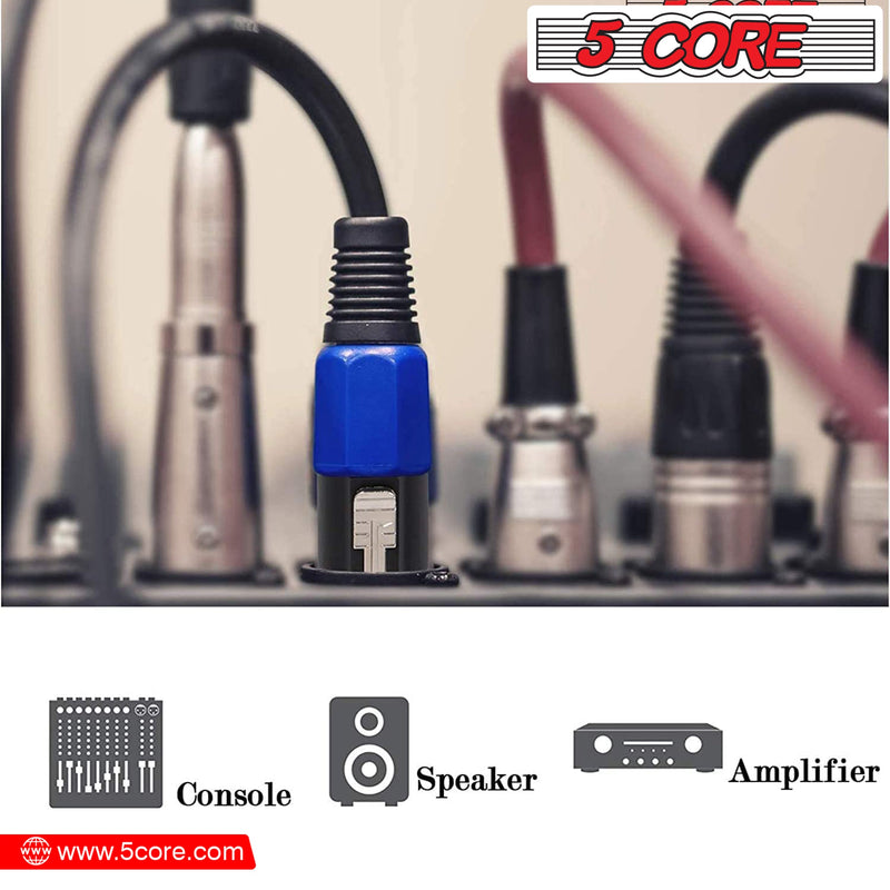 5 Core 2Pcs Speakon To 1/4 Adapter Connector, Upgraded 1/4 Female To Male Connector Speaker SPKN ADP 2PCS-6