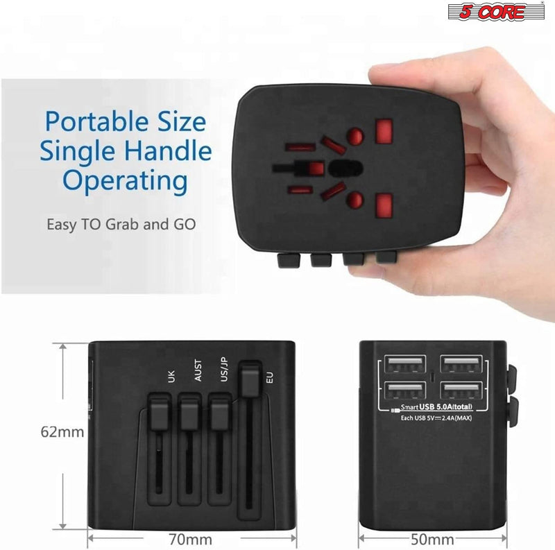 Multi Plug Outlet Extender Power Travel Adapter Wall Plug 3/4 USB Cube Charger UTA B-7
