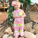 AnnLoren Boutique Spring Floral Baby Girls Ruffle Romper-2
