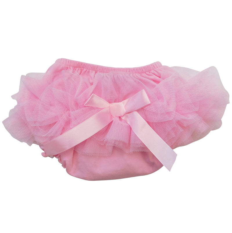 AnnLoren Girls Pink Tutu Ruffled Butt Bloomer Baby/Toddler Diaper Cover-6