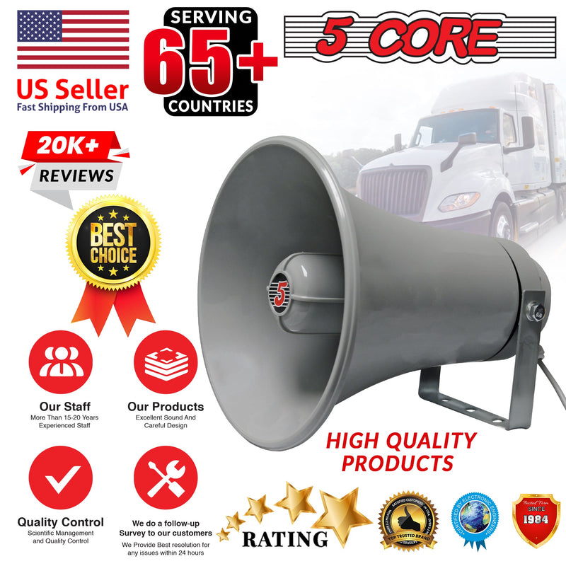 5 Core PA Speaker System Outdoor Loudspeaker System 20W Power Horns Waterproof Weatherproof 8 Ohm PA Speaker For Cb Ice Cream Truck Car -UHC 150 1Pc-19