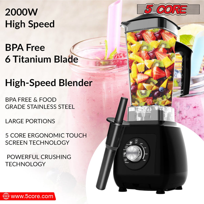5 Core Personal Blender 68 Oz Capacity With Travel Mug Multipurpose Blender Food Processor Combo Blenders For Smoothies Juices Baby Food -JB 2000 M-7