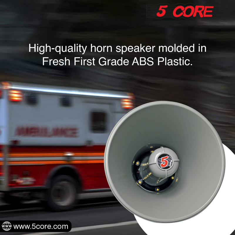 5 Core PA Speaker System Outdoor Loudspeaker System 20W Power Horns Waterproof Weatherproof 8 Ohm PA Speaker For Cb Ice Cream Truck Car -UHC 150 1Pc-8