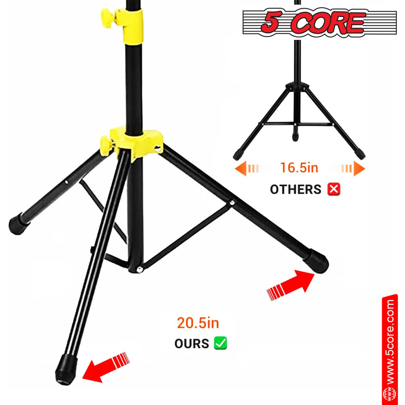 5 Core Sheet Music Stand Professional Folding Adjustable Portable Orchestra Music Sheet Stands, Heavy Duty Super Sturdy MUS YLW-7