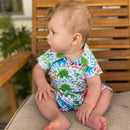 AnnLoren Dinosaur short sleeve Collar Baby/Toddler Boys Romper-2