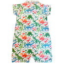 AnnLoren Dinosaur short sleeve Collar Baby/Toddler Boys Romper-4