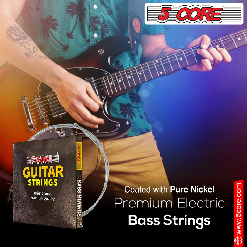 5 Core Bass Electric Guitar Strings Pure Nickel Coated Guitar String Gauge .010 to .048 - GS EL BSS 4PCS-14