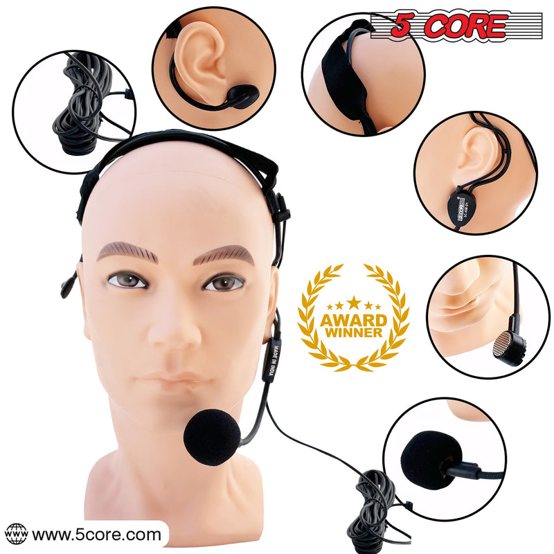 5 Core 3.5mm Head-Mounted Wired headset microphone Condenser Headworn Microphone with MIC-10