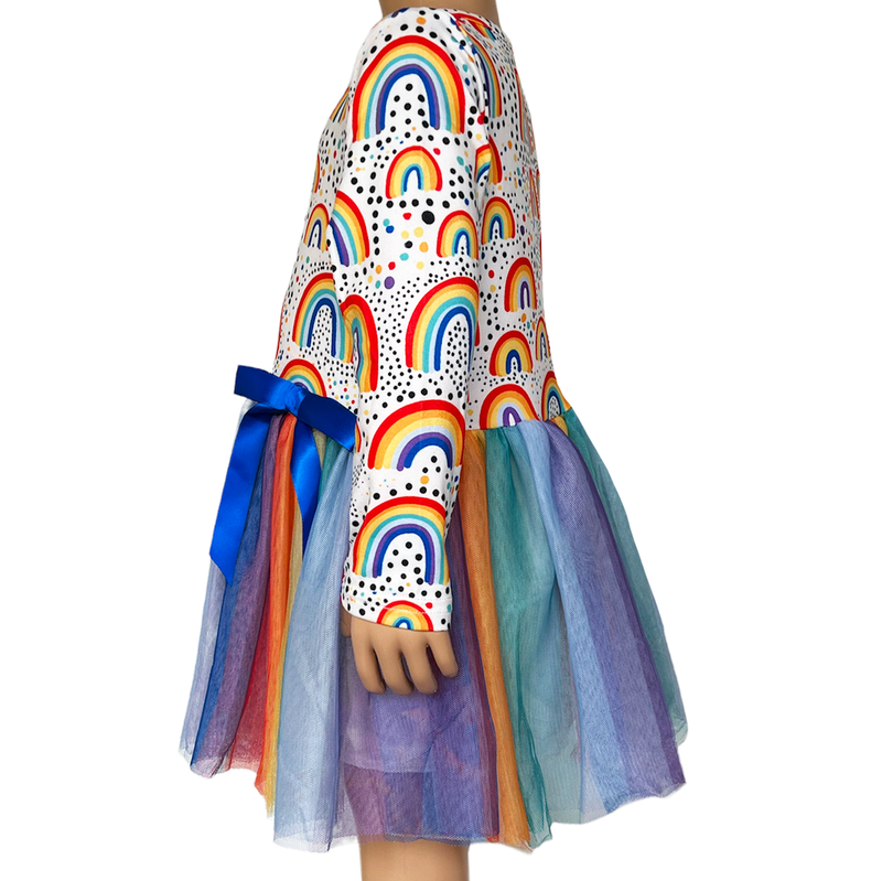 Girls Boutique Ombre Rainbow Mesh Tulle Party Dress-8