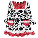 AL Limited Girls Boutique Cowgirl Cow print Lace Bandana Rodeo Party Dress-0