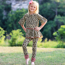 AnnLoren Baby Toddler Big Girls Boutique Leopard Ruffle Butt Leggings-7