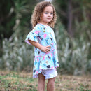 AnnLoren Little & Big Girls Seashell  3/4 Angel Sleeve Cotton Knit Shirt-1