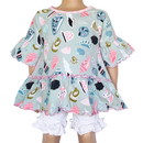 AnnLoren Little & Big Girls Seashell  3/4 Angel Sleeve Cotton Knit Shirt-0