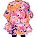 AnnLoren Girls 3/4 Angel Sleeve Tie Dye Cotton Knit Ruffle Shirt-7