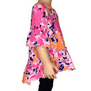 AnnLoren Girls 3/4 Angel Sleeve Tie Dye Cotton Knit Ruffle Shirt-5