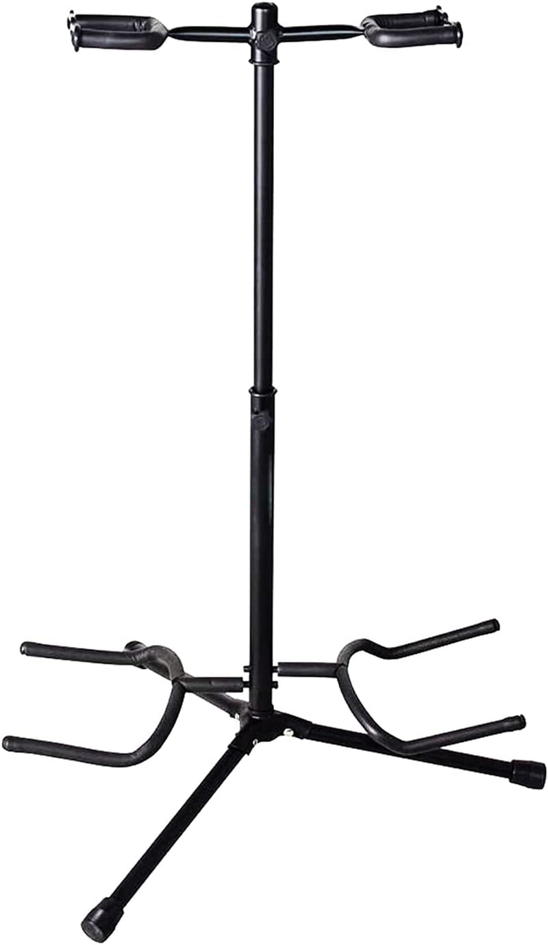 5 Core Guitar Stand Multi Guitar Stands Floor Metal Acoustic Bass Electric Guitar Stand With Soft Padding And Neck Rest Holds 2 Guitars -GSH 2N1-0