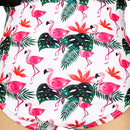 AL Limited Girls 2 piece Black Ruffle Top Pink Flamingos Bikini bathing suit-1