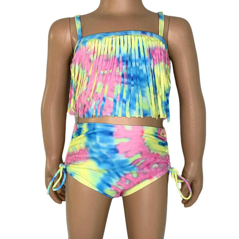 AL Limited Girls 2 piece Pastel Tie Dye Tankini Swimsuit-0