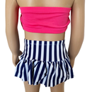 AL Limited Girls 3 piece Striped Skirt Hot Pink bathing suit-3