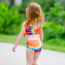 AL Limited Girls 2 piece Tie Dye Tankini Swimsuit Swirl Rainbow-3