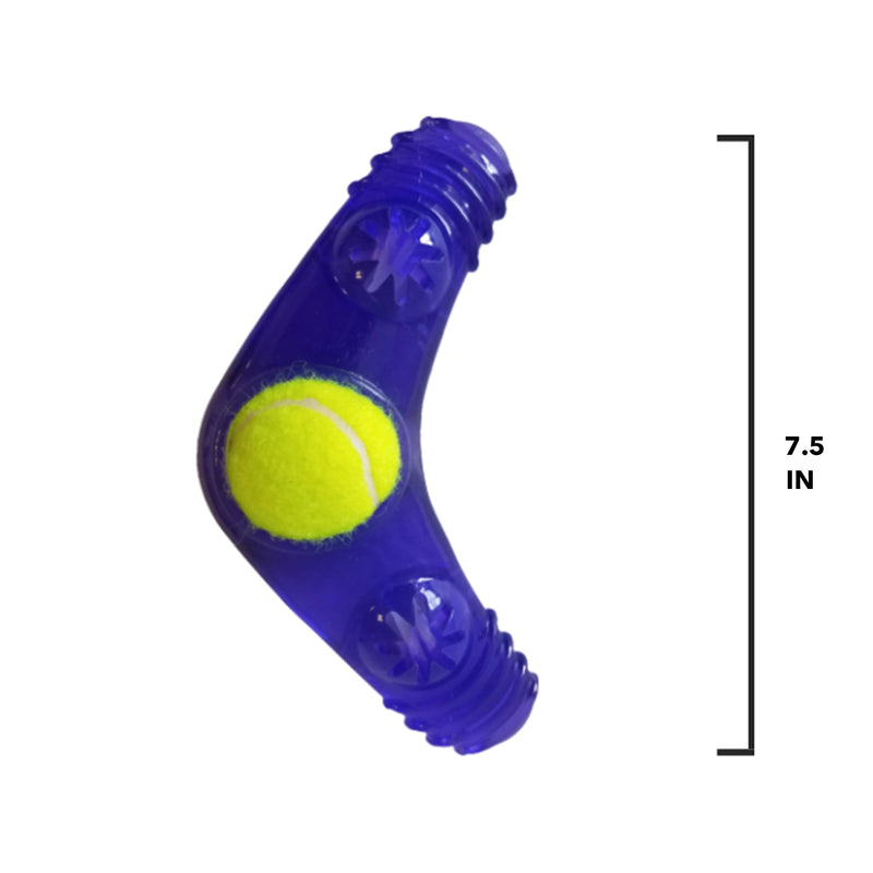 Tennis Ball Dog Toy Variety Pack (Boomerang, 3-Bone Squeaker, Orange Squeaker)-4