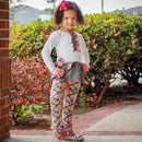 AnnLoren Girls Vintage Floral Polka Dots Tunic & Ruffle Pant Clothing Set-6