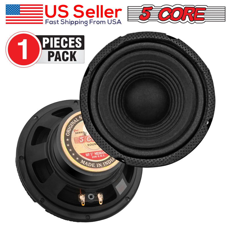 5 Core 5 Inch Subwoofer Car Speaker 20W RMS Mid Range DJ Sub Woofer 4 Ohm Premium Magnet Raw Replacement Stereo Subwoofers - CS-05 MR Pair-10