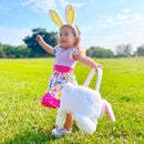 Girls Easter Bunny Dress Ruffle Party Spring Pink & Purple-2