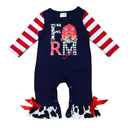 Baby Girls CowGirl Farmer Barn Romper Toddler Jumpsuit-0