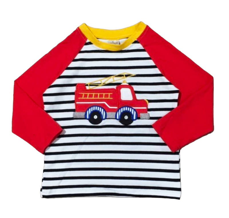 Toddler & Big Boys Long Sleeve Fire Truck T-Shirt-0