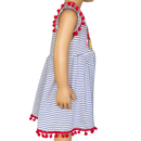 Girls Back to School Dress with Apple and Pencil applique-7