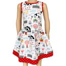 AnnLoren Little & Big Girls Farm Animal Sleeveless Cotton Swing Dress-0