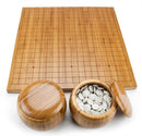 Bamboo Go Set with Reversible Board, Bowls, Stones