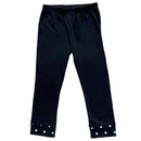 AnnLoren Girls Autumn Black and White Gingham Dress & Leggings Outfit-3