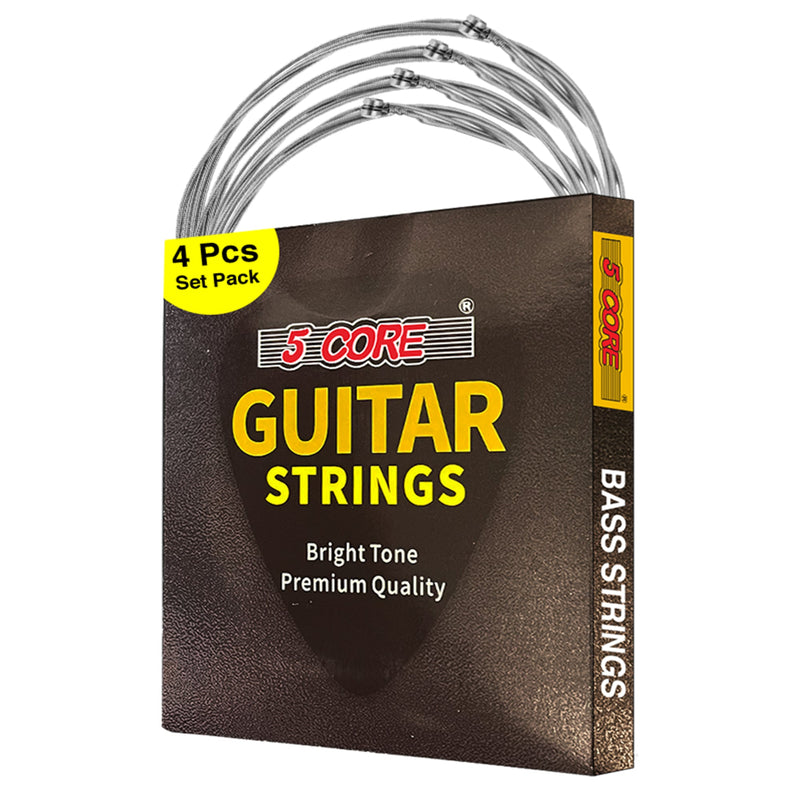 5 Core Bass Electric Guitar Strings Pure Nickel Coated Guitar String Gauge .010 to .048 - GS EL BSS 4PCS-0