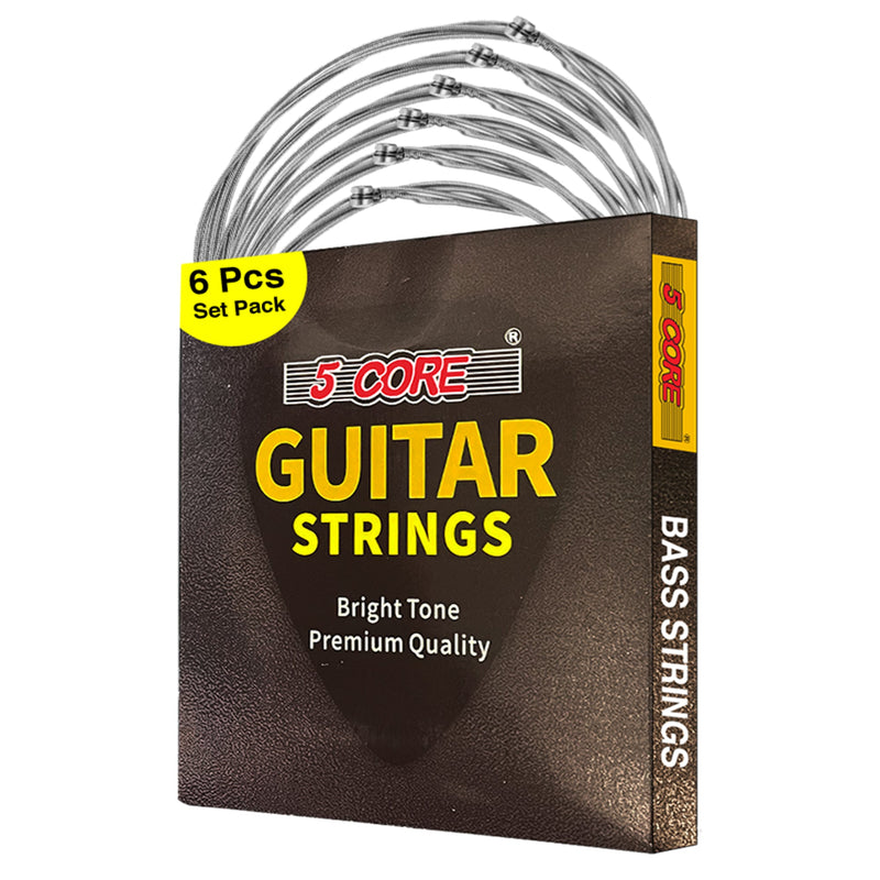 5 Core Bass Electric Guitar Strings Pure Nickel Coated Guitar String Gauge .010 to .048 - GS EL BSS 4PCS-16