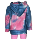 Girls Blue & Pink Pull over Tie Dye Hoodie Sweatshirt Jacket-5