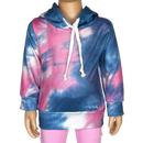 Girls Blue & Pink Pull over Tie Dye Hoodie Sweatshirt Jacket-0