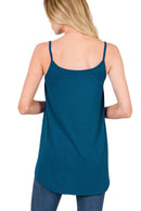 Gemma Spaghetti Strap V-Neck Flowy Tunic Tank Top-5