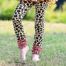 AnnLoren Baby Toddler Big Girls Boutique Leopard Ruffle Butt Leggings-1