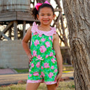 Girls Jumpsuit Shabby Chic Floral Spring Summer Romper-11