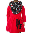 AL Limited Girls Valentine's Day LOVE Red Long Sleeve Tunic Leggings & Scarf Clothing Set-2