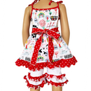 AnnLoren Little & Big Girls Farm Animals Dress and Capri Ruffle Leggings Outfit-2
