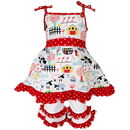 AnnLoren Little & Big Girls Farm Animals Dress and Capri Ruffle Leggings Outfit-0