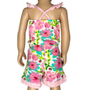 AnnLoren Girls Jumpsuit Shabby Chic Floral Spring Summer Romper-1