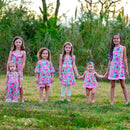 AnnLoren Girls Jumpsuit Shabby Chic Floral Spring Summer Romper-4